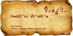 Vadász Ádám névjegykártya