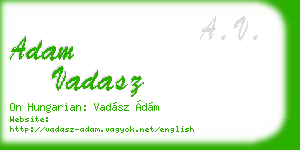 adam vadasz business card
